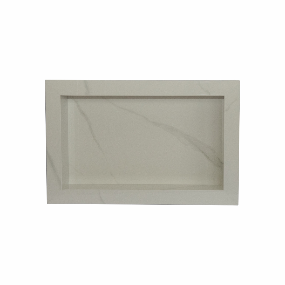 Nicho Para Banheiro 100% Porcelanato 22 –  Branco Marmorizado 30×50